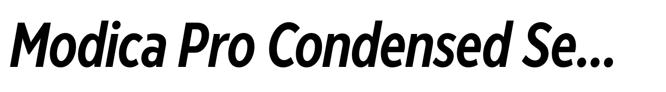 Modica Pro Condensed Semi Bold Italic